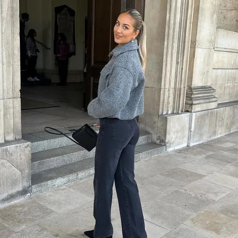 Cropped winterjack voor dames