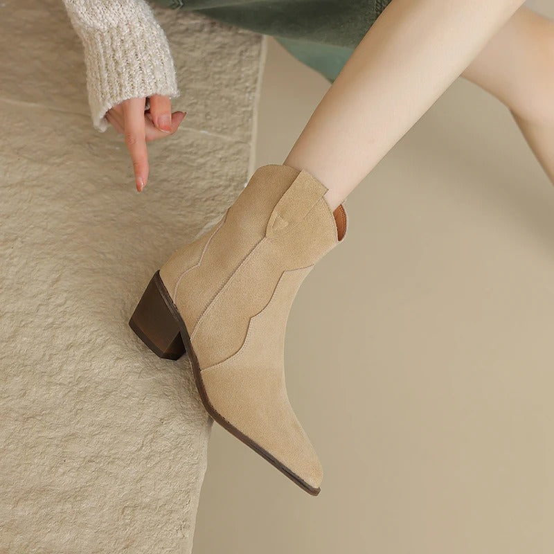 Puntige Sleehak Enkellaarsjes