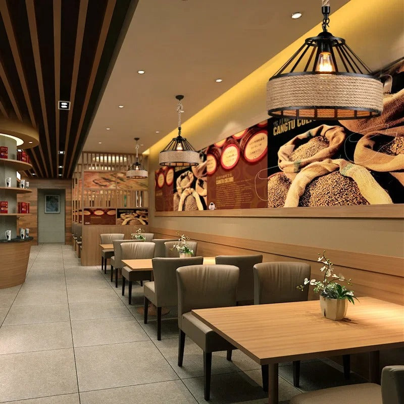 Vintage Henneptouw Hanglamp