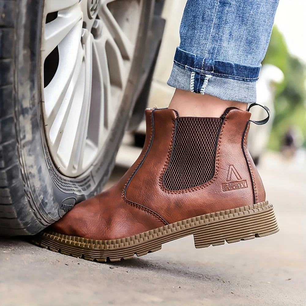 Waterdichte veiligheidsleren werkschoenen voor mannen