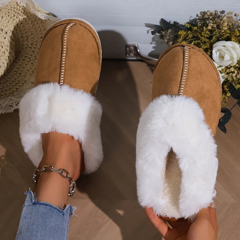 Pluche indoorpantoffels voor dames