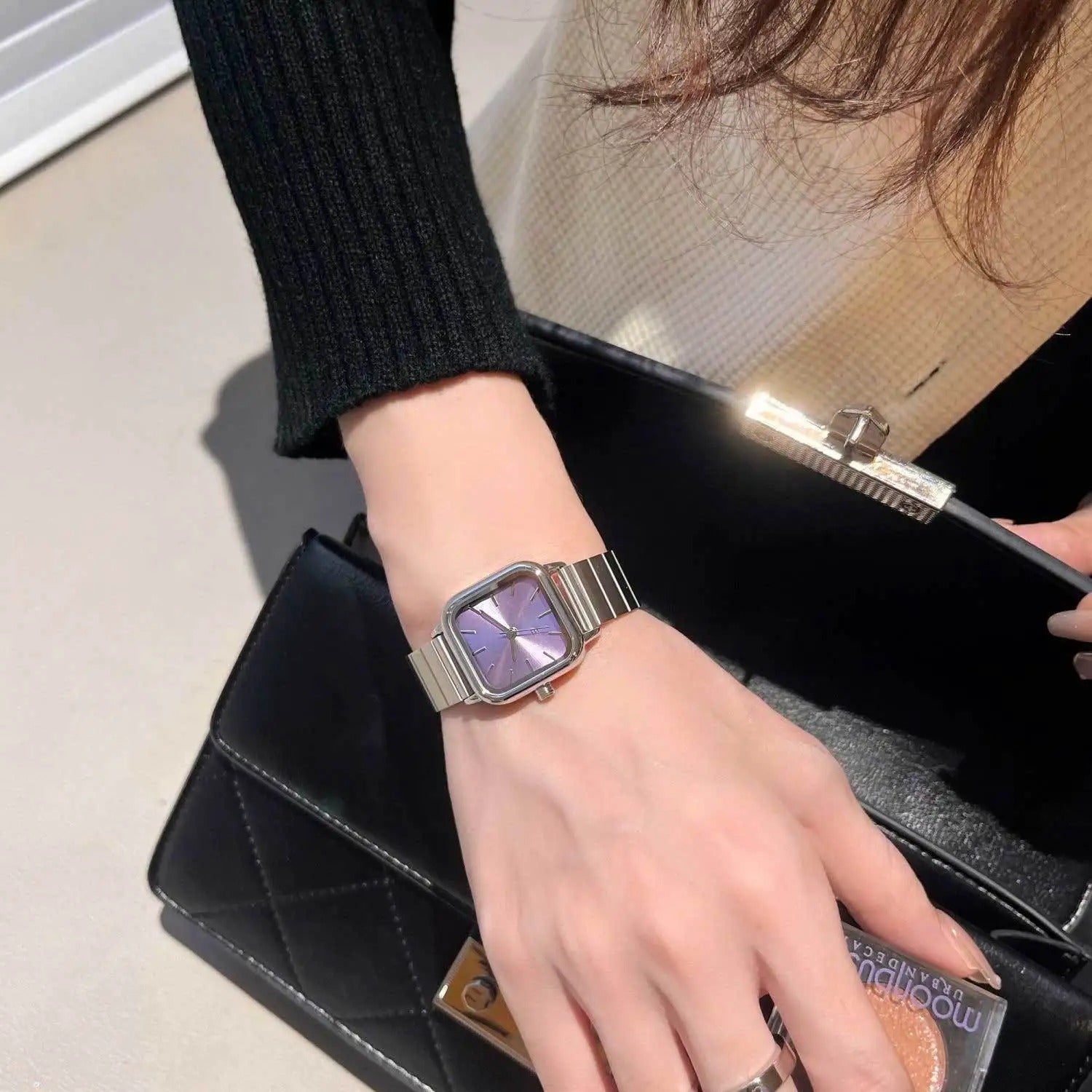 Luxe dameshorloge met stalen riem