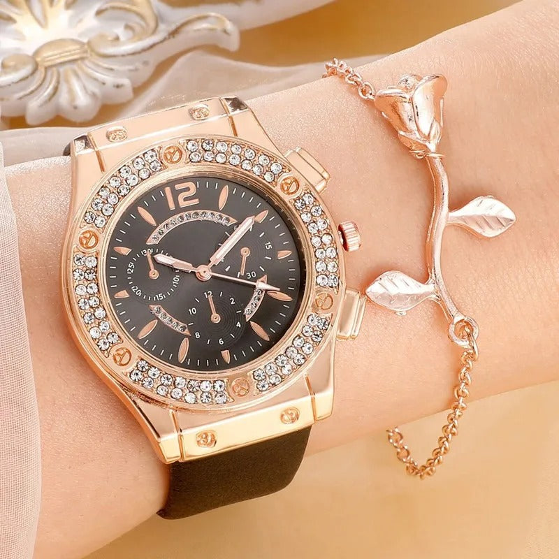 Luxe Strass Horloge (Set van 2 stuks)