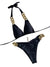 Gouden Ketting Halter Bikini Set