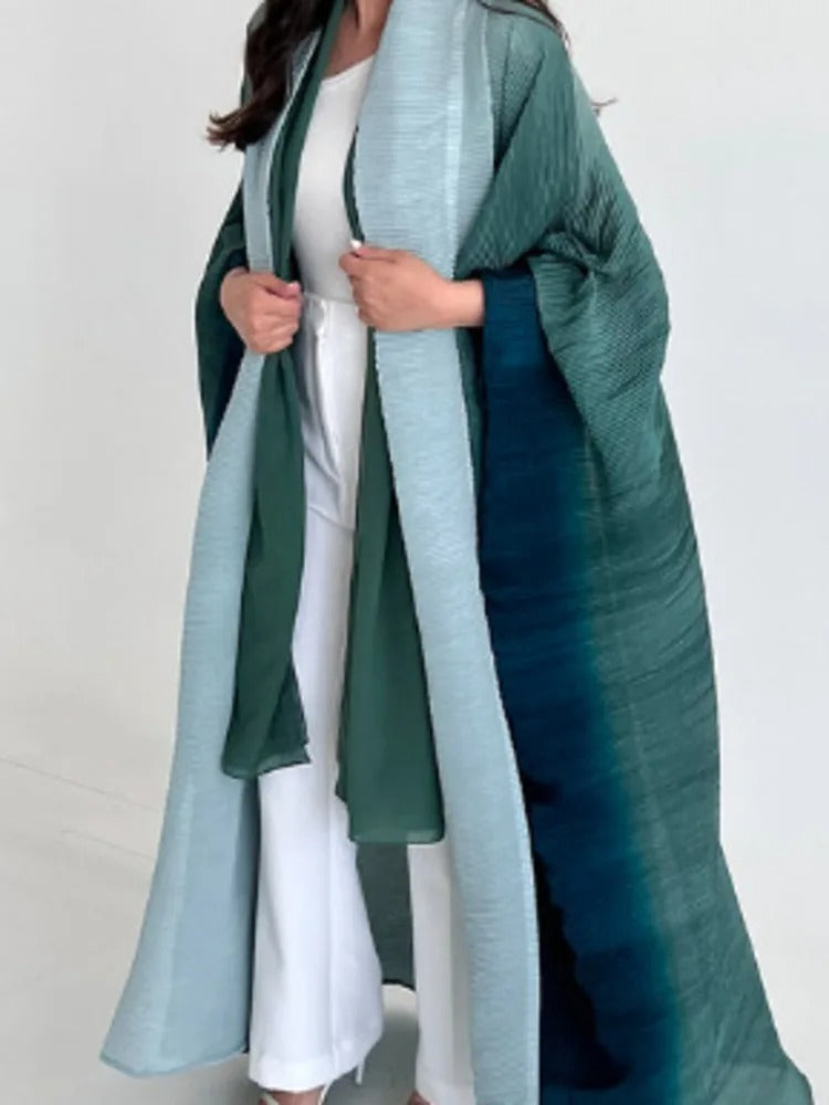 Gradiënt geplooide trenchcoat voor dames