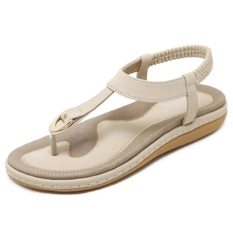 Vrouwen Elastische Enkelband Platte Sandalen