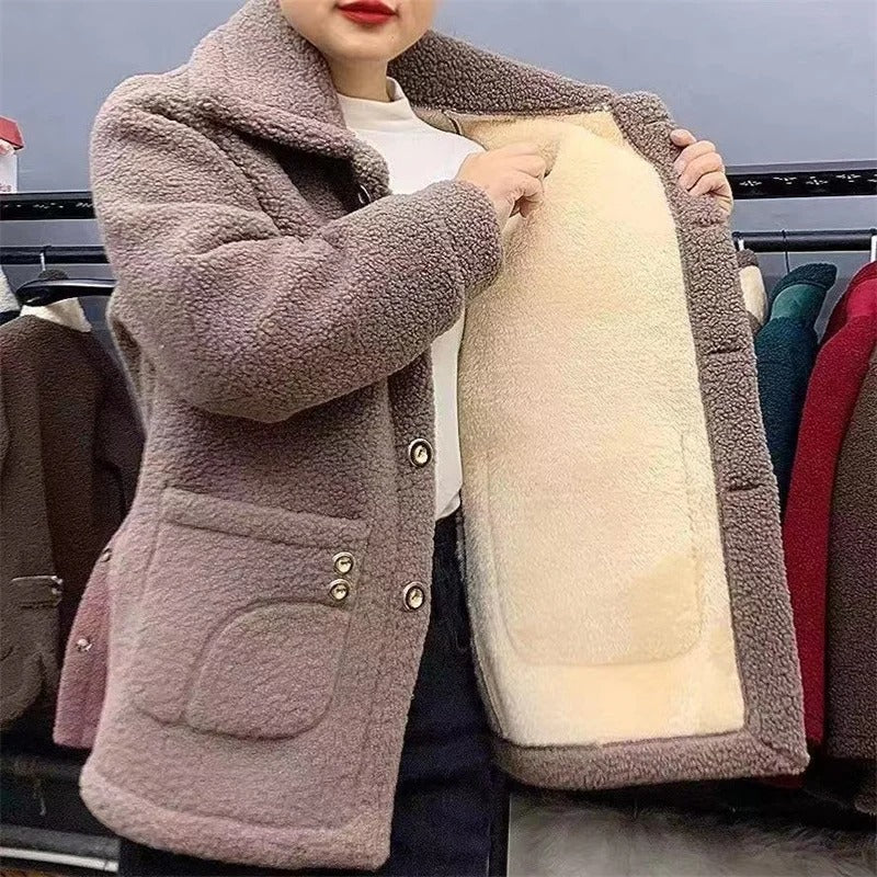 Dikke winterfleecejas voor dames