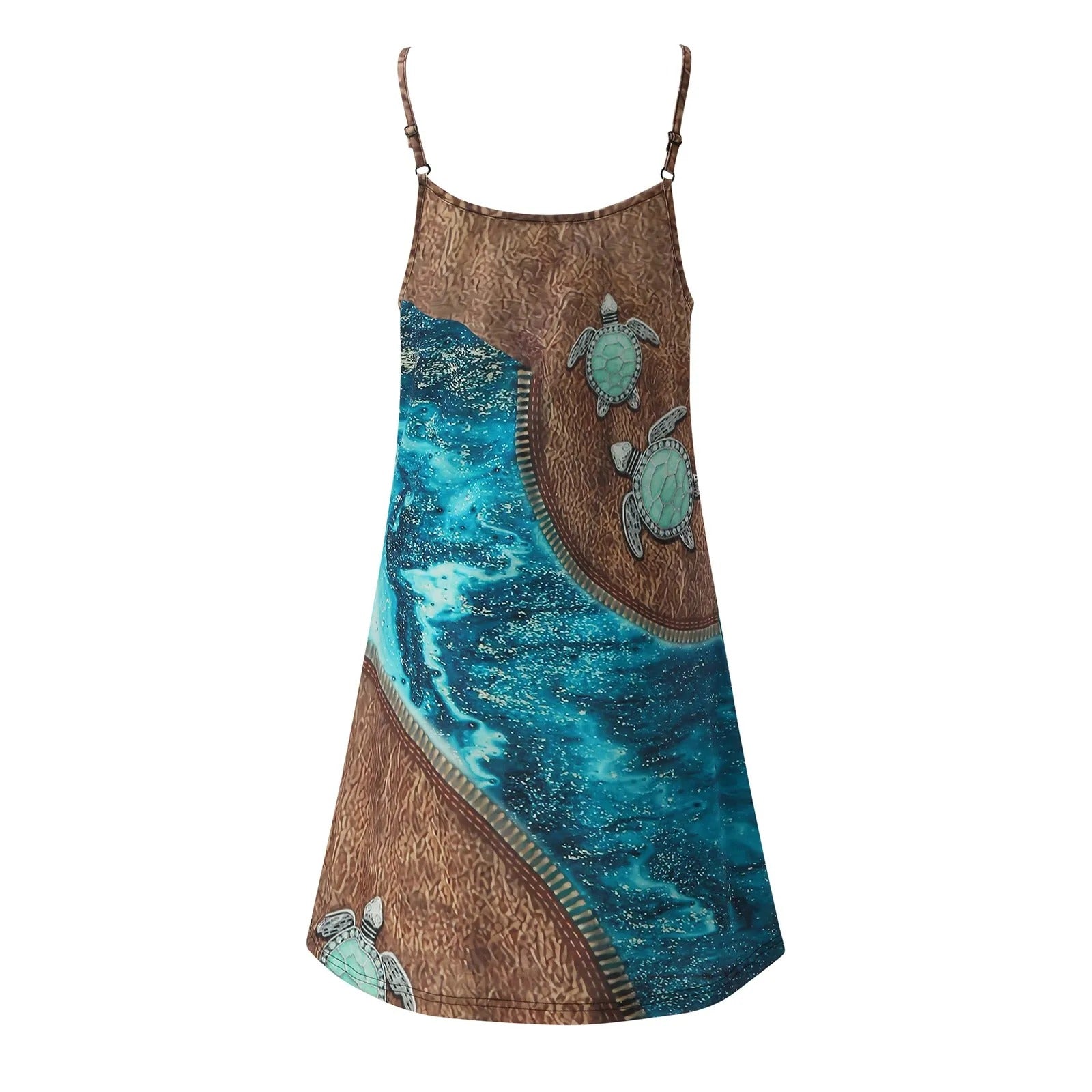 Schildpadprint Kleurblok Cami Dress