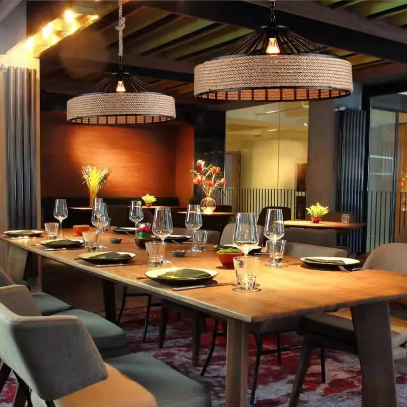 Vintage Henneptouw Hanglamp