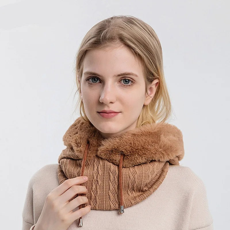 Vrouwen Gebreide Bontmuts Maskerset