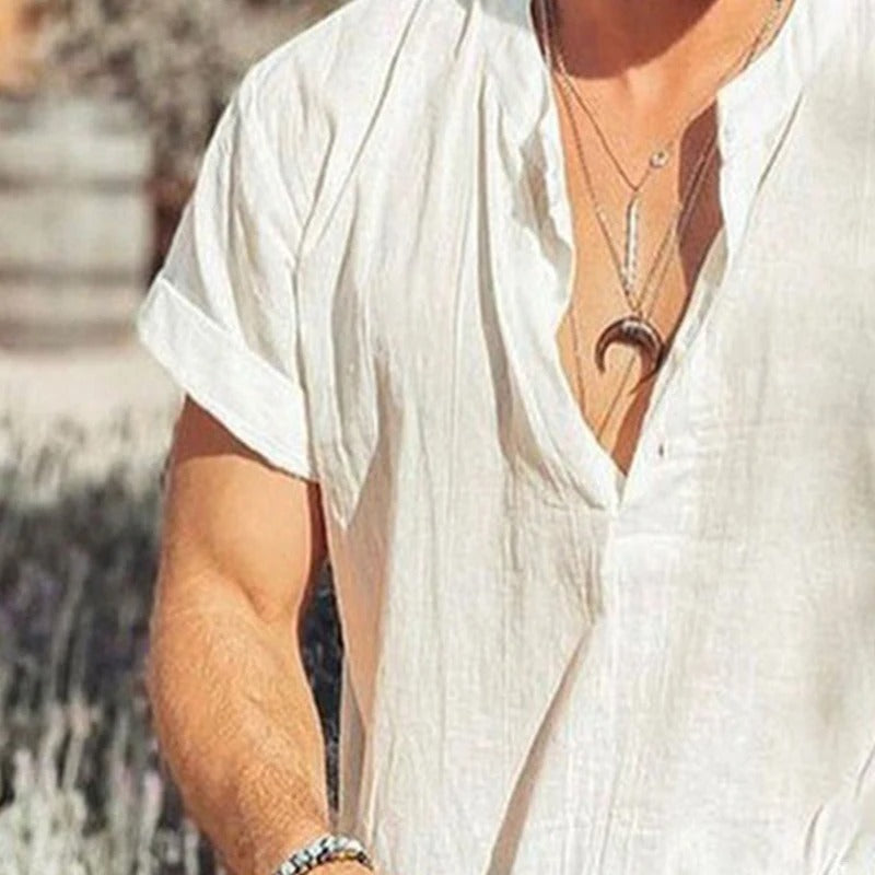 Herenoverhemden katoen linnen Stijl