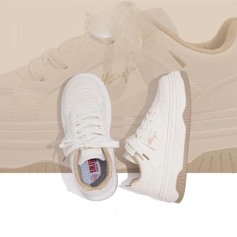 Witte dikke sneakers voor dames