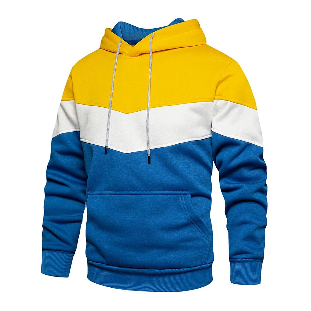 Heren Patchwork Fleece Hoodie