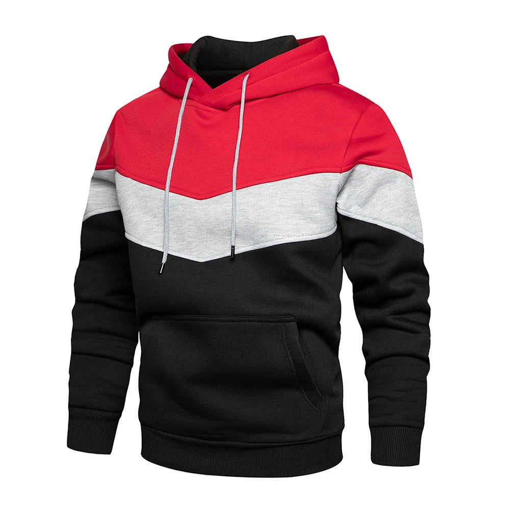 Heren Patchwork Fleece Hoodie