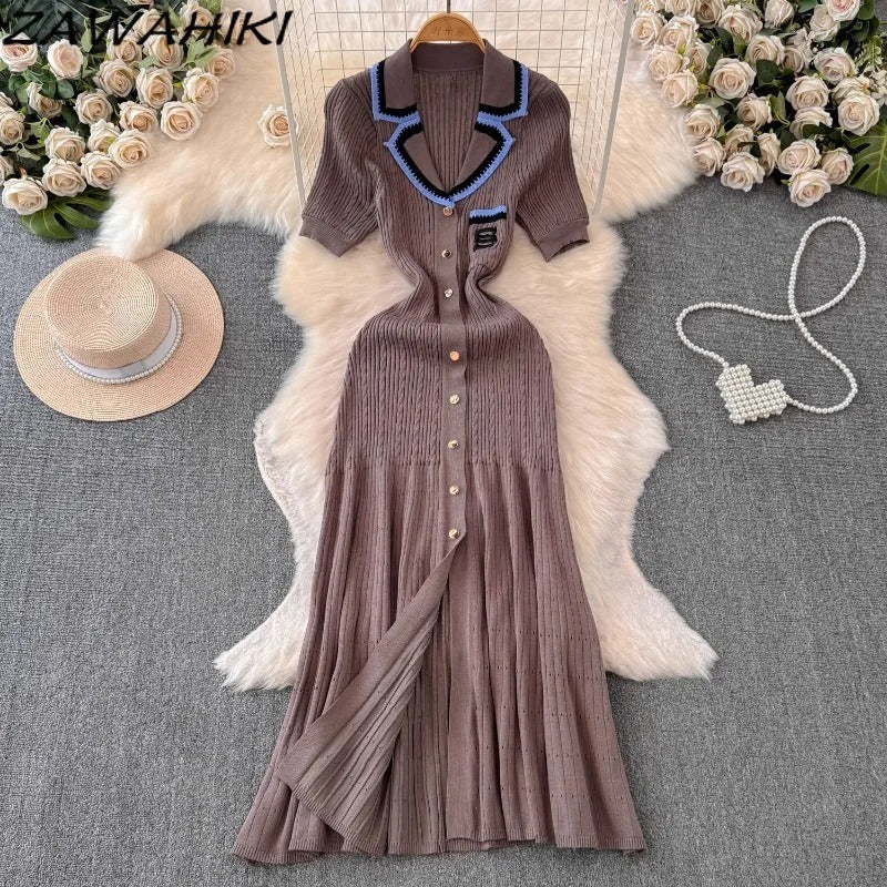 Gebreide lange shirtjurk voor dames