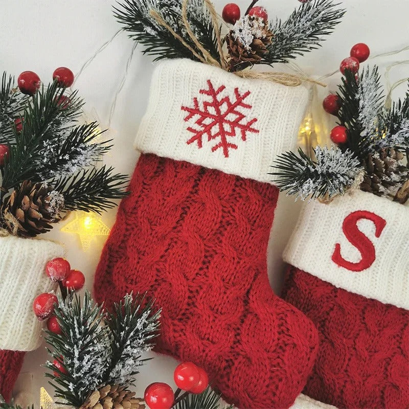 Kerstbrief gebreide sokken