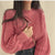 Dames losse vintage gebreide trui
