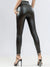 Leren Stijl dameslegging met fleecevoering