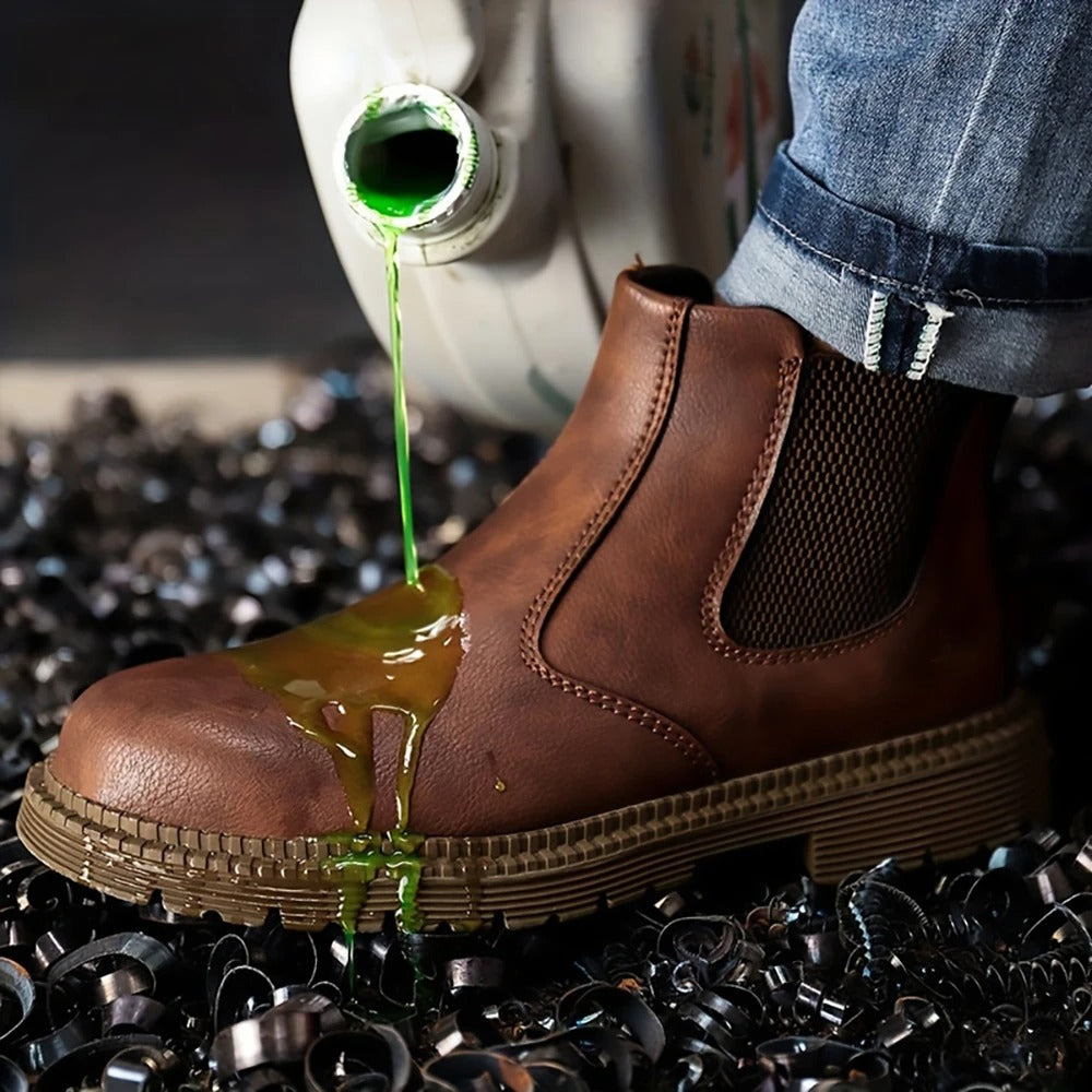 Waterdichte veiligheidsleren werkschoenen voor mannen