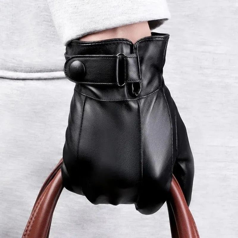 Leren heren winterhandschoenen