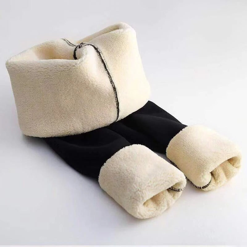 Fluweel gevoerde fleece dames winter legging