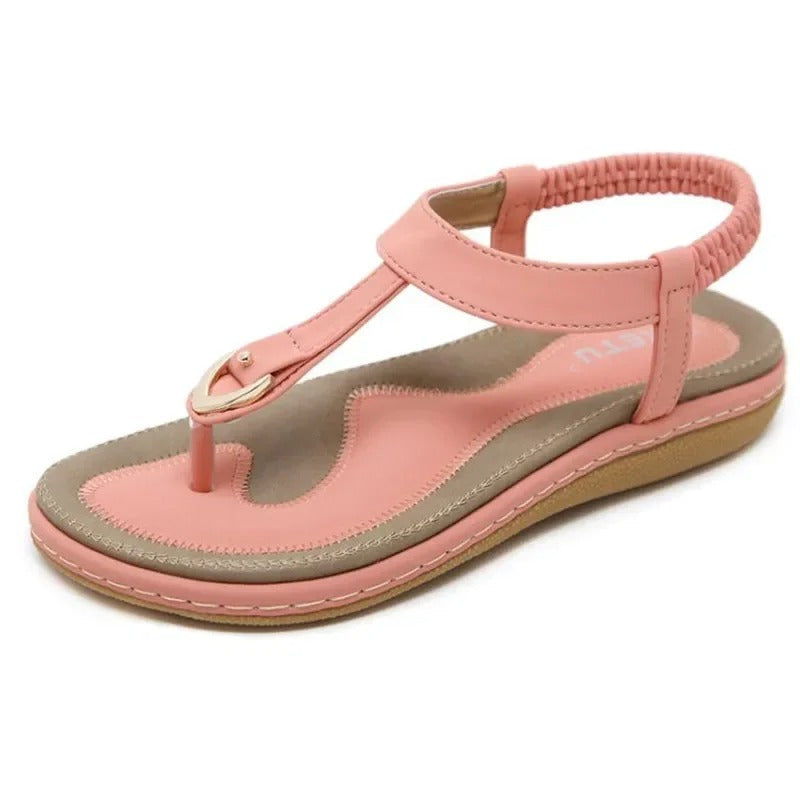 Vrouwen Elastische Enkelband Platte Sandalen