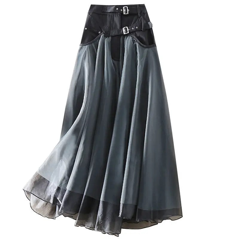 Vrouwen Hoge Taille Mesh Rok