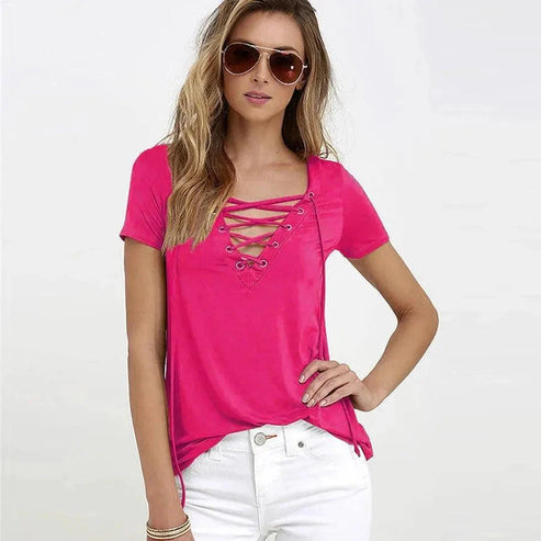 Variant image for Dames T-shirt Casual Zacht Katoen voor Comfortabele Dagelijkse Looks-9