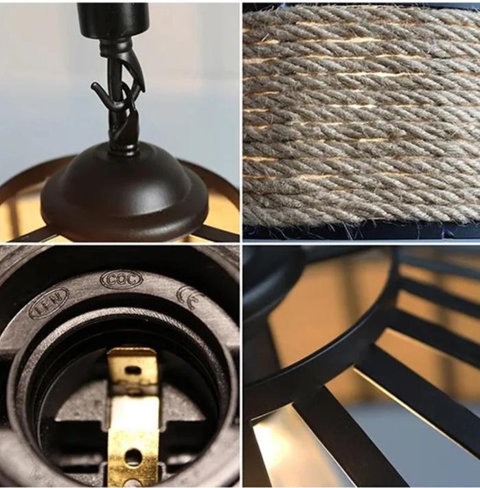 Vintage Henneptouw Hanglamp