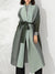 Gradiënt geplooide trenchcoat voor dames