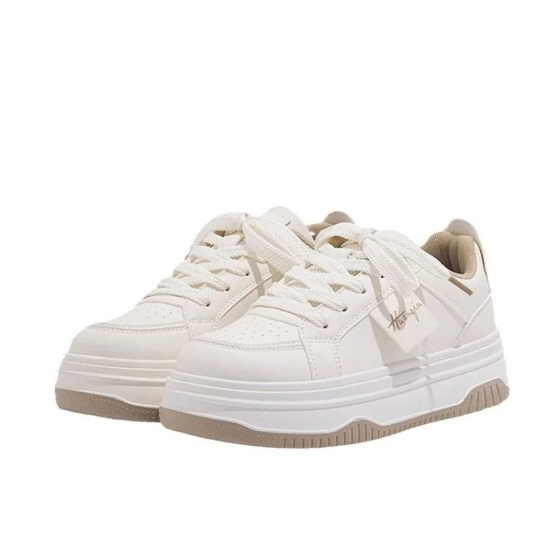 Witte dikke sneakers voor dames