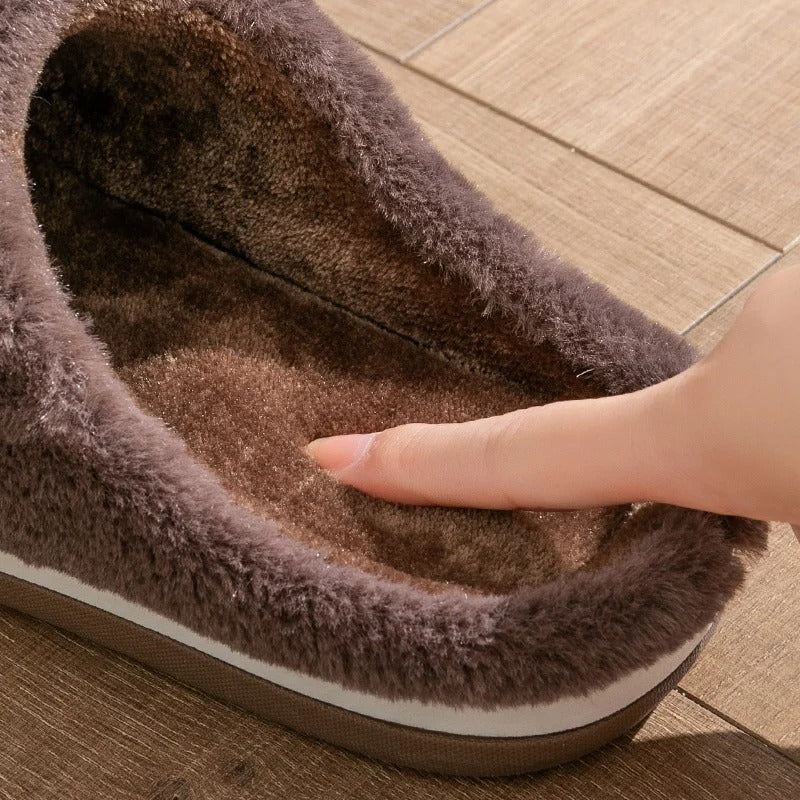 Flock Gestreepte Herenslippers voor Binnen