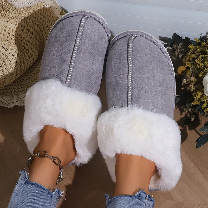 Pluche indoorpantoffels voor dames