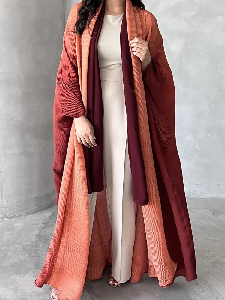 Gradiënt geplooide trenchcoat voor dames