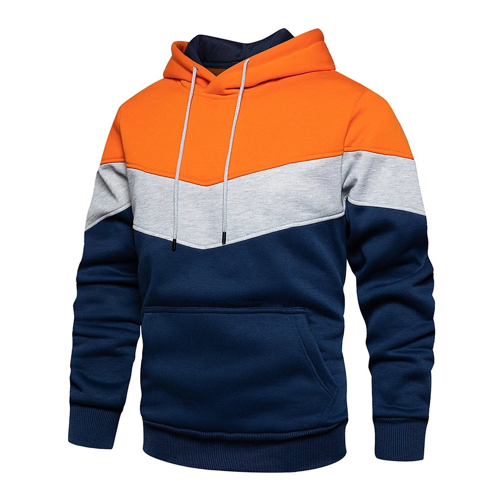 Heren Patchwork Fleece Hoodie