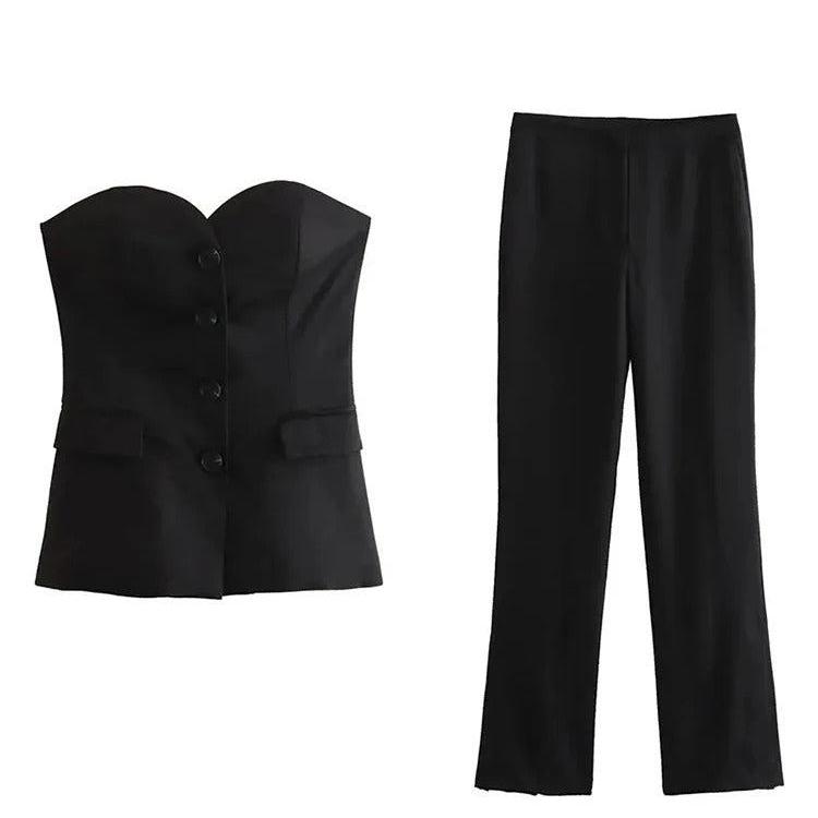 Set met off-shoulder tubetop en broek voor dames