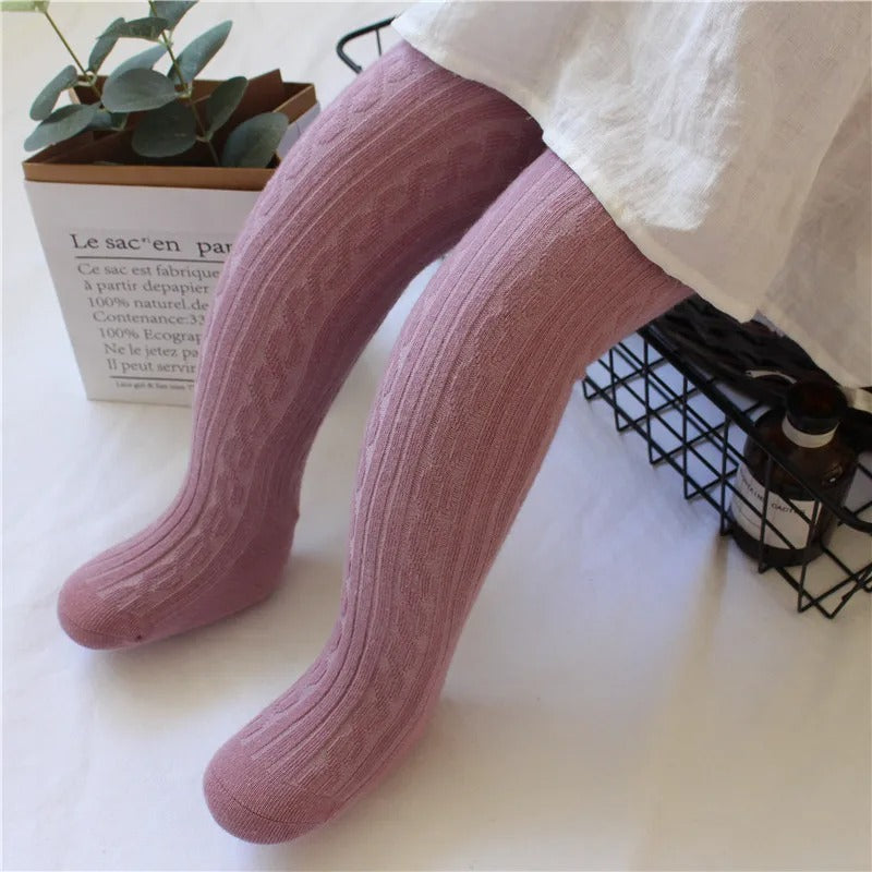 Kabelgebreide panty's voor meisjes