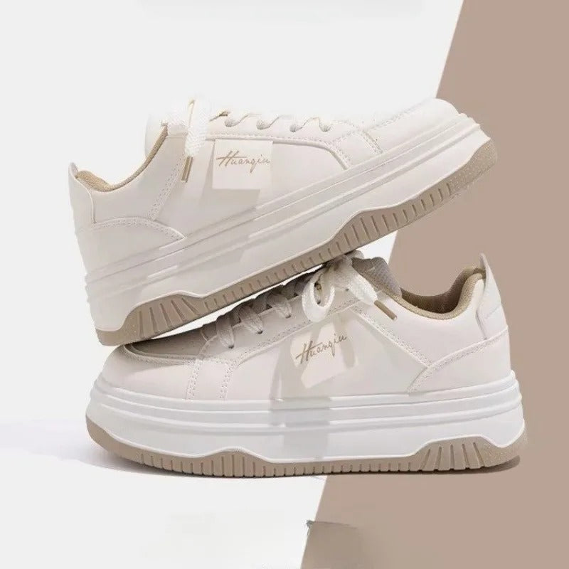 Witte dikke sneakers voor dames