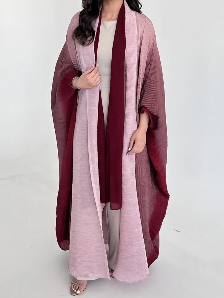 Gradiënt geplooide trenchcoat voor dames