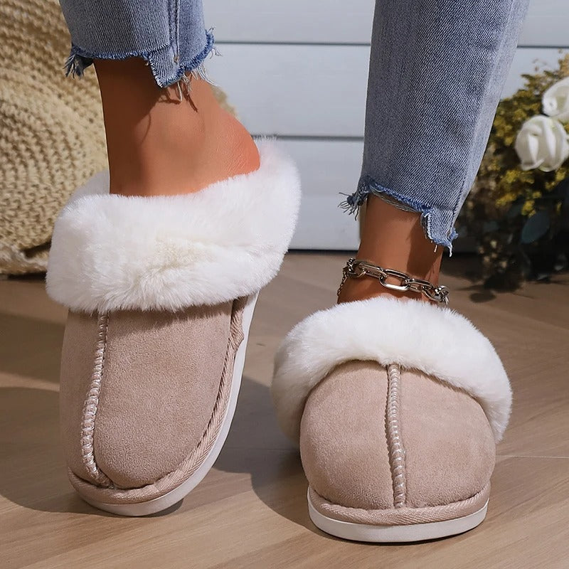 Pluche indoorpantoffels voor dames