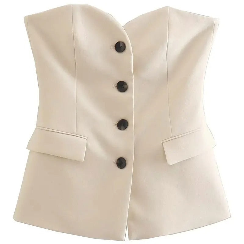 Set met off-shoulder tubetop en broek voor dames