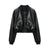 Dames motorjack met ritssluiting