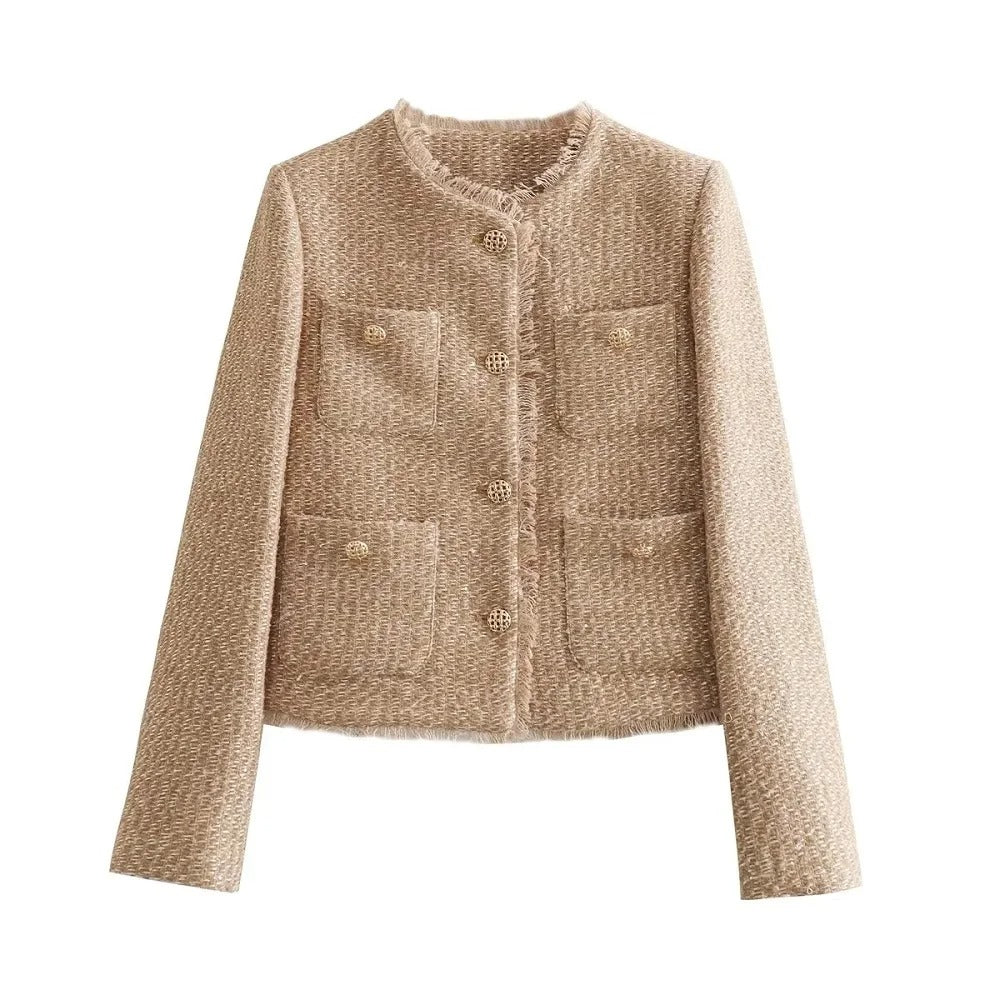 Cropped tweedjack voor dames