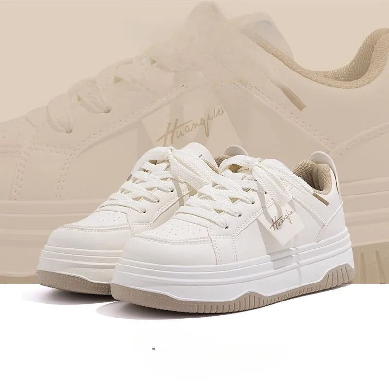 Witte dikke sneakers voor dames