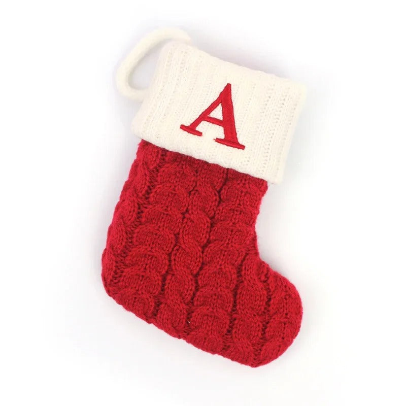 Kerstbrief gebreide sokken