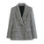 Damesblazer met dubbele rij knopen en pied-de-poule