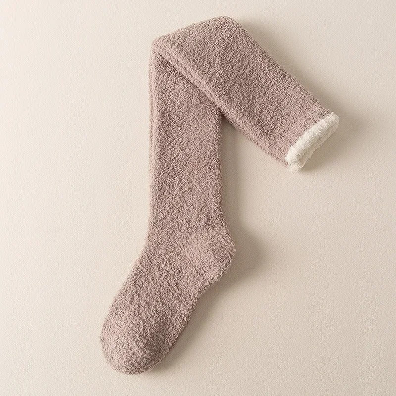 Coral Fleece Over-Knee Hoge Sokken