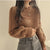 Dames losse vintage gebreide trui