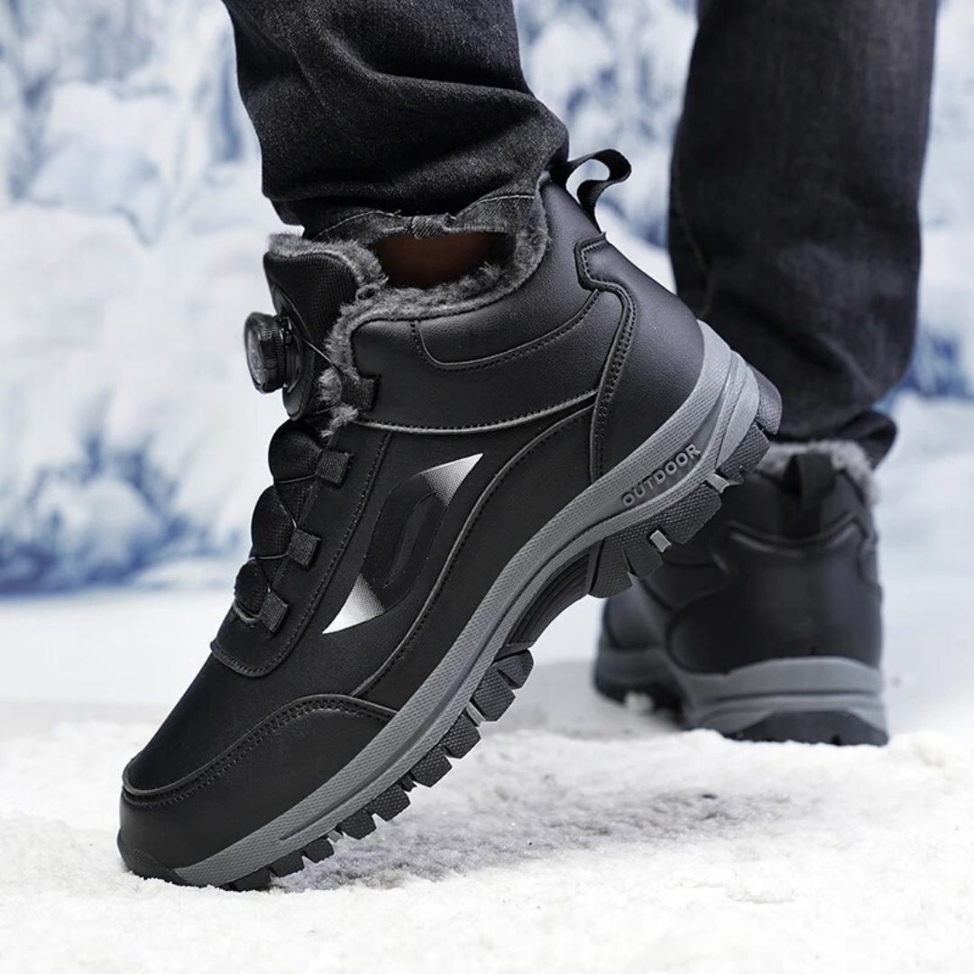 Waterdichte enkellaarzen met platte bodem van pluche