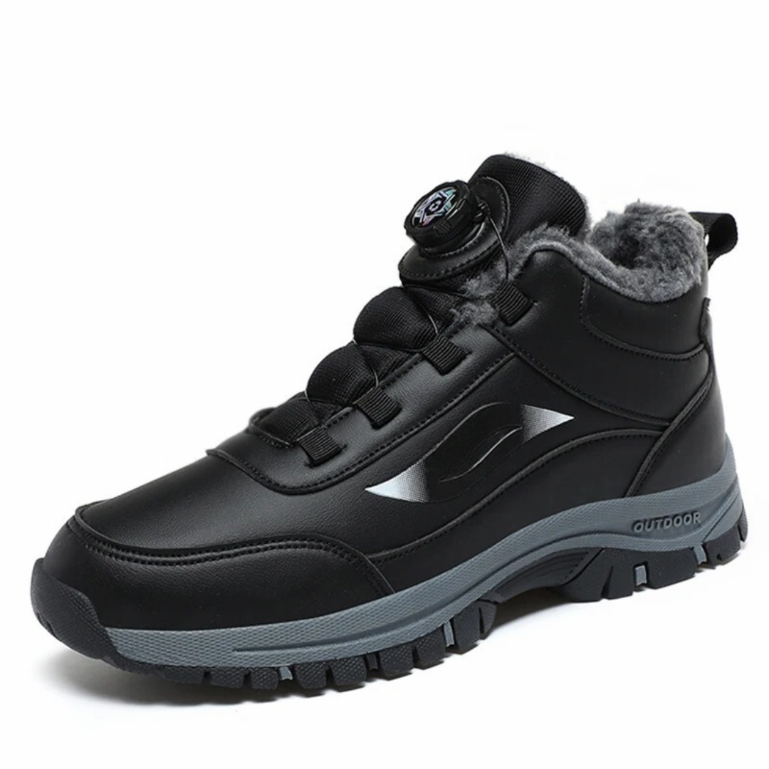 Waterdichte enkellaarzen met platte bodem van pluche